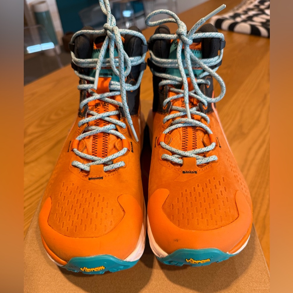 Altra Orange and Teal Lace Up Boots